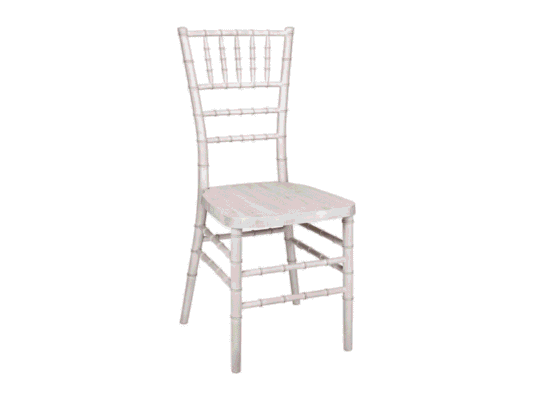 Distressed white chiavari chair rental in Burleson TX — Boot & Barrel Event Co.