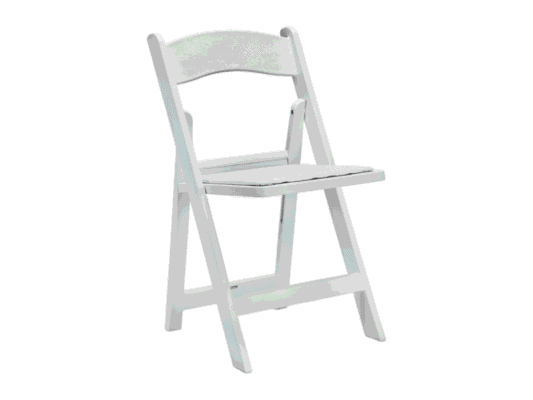 White WoodGrain resin folding chair rental in Midlothian TX — Boot & Barrel Event Co.