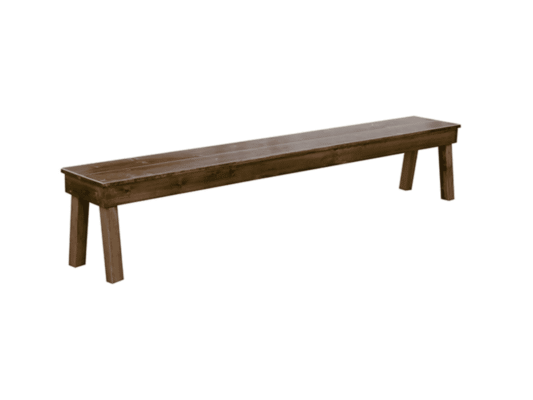 Rustic farm bench rental in Cleburne TX — solid hardwood bench seating up to 4